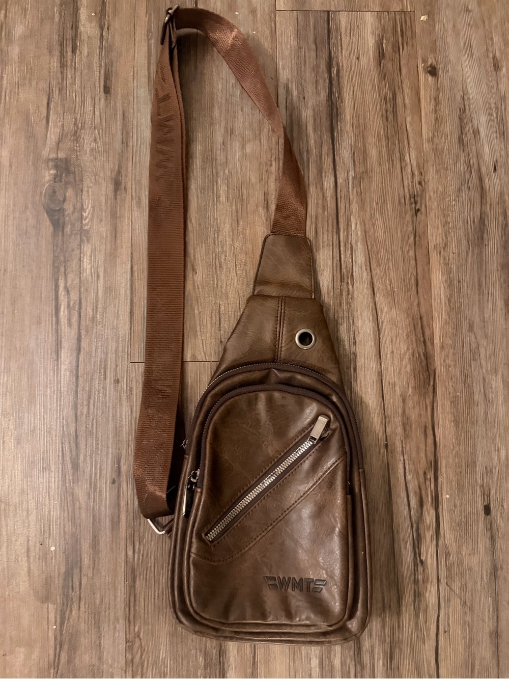 Brown Men’s Leather Crossbody Sling Bag
